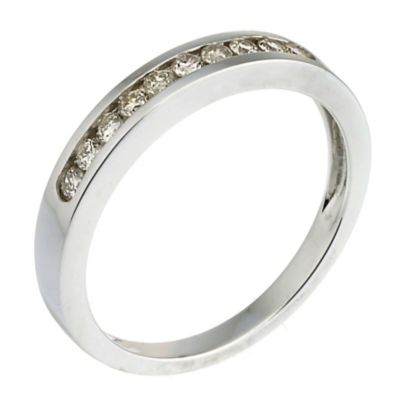 9ct white gold 1/4 carat diamond channel set eternity ring - Product number 9806733