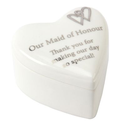 Special Memories Ceramic Maid Of Honour Heart Trinket Box - Product number 9822704