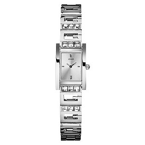 Guess Ladies' Rectangle Stainless Steel Bracelet Watch