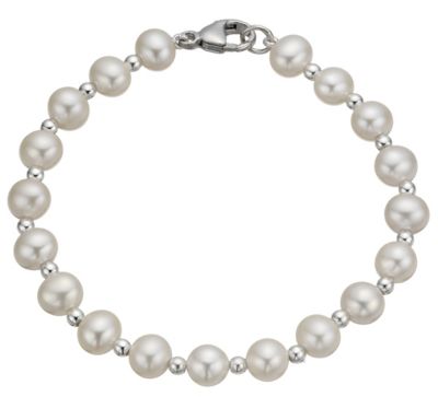 Secrets of the Sea Sterling Silver Cultured Freshwater Pearl Bracelet