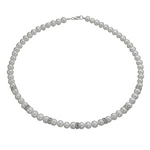 Cultured Freshwater Pearl & Crystal Necklace