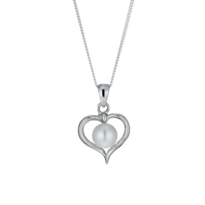 Secrets of the Sea Sterling Silver Cultured Freshwater Pearl Heart