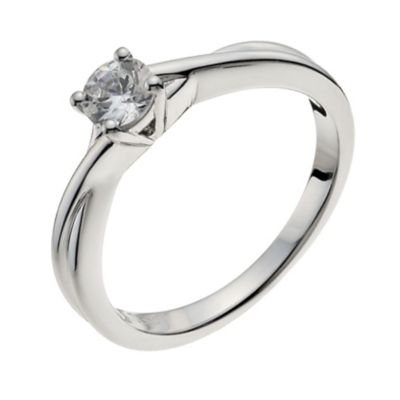 18ct white gold 1/3 carat diamond solitaire ring - Product number 9901922