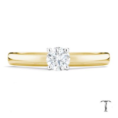 Tolkowsky 18ct gold 40 point diamond I-I1 solitaire ring - Product number 9907653