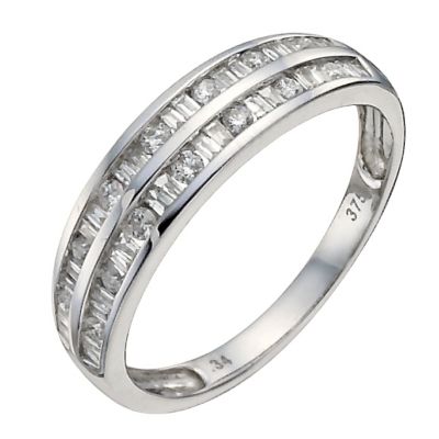 9ct white gold one third of a carat diamond eternity ring - Product number 9909133