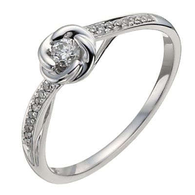 9ct white gold engagement rings uk
