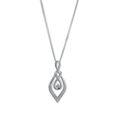 Love's Embrace sterling silver fancy drop pendant - Product number 9916652