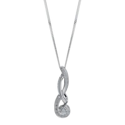 Love's Embrace sterling silver fancy drop pendant - Product number 9916660