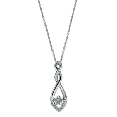 For get me not Forget Me Not Sterling Silver Diamond Pendant