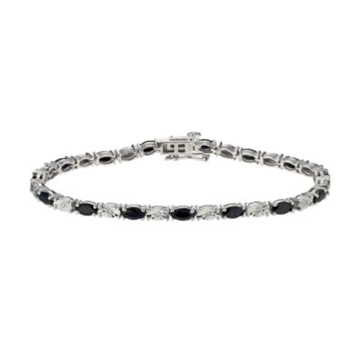 Sterling Silver Diamond and Sapphire bracelet