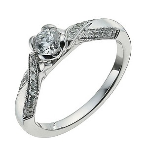 18ct White Gold 3/8 Carat Diamond Solitaire Ring