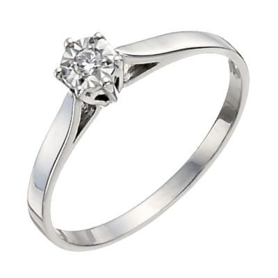 9ct white gold diamond engagement rings