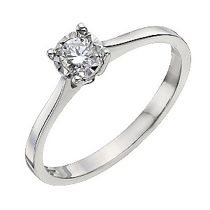9ct White Gold 1/6 Carat Diamond Solitaire Ring9ct White Gold 1/6 Carat Diamond Solitaire Ring
