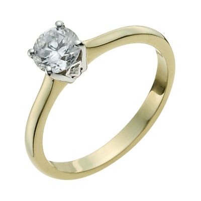 H Samuel 9ct Yellow Gold 1/3 Carat Diamond Solitaire Ring