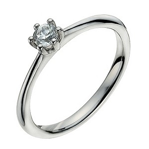 Palladium 950 1/4 Carat Diamond Solitaire Ring