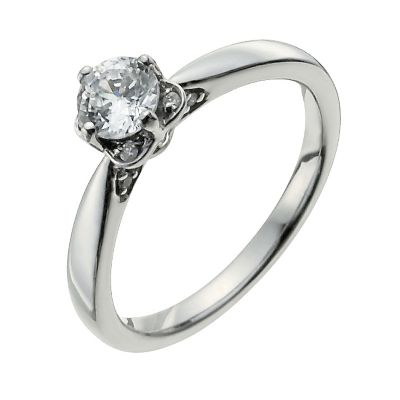 Palladium 37 Point Diamond Solitaire Ring - Product number 9925767