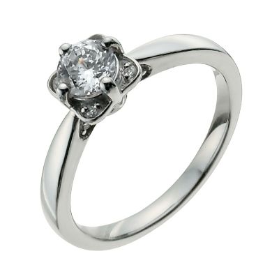 Palladium 55 Point Diamond Solitaire Ring - Product number 9926240