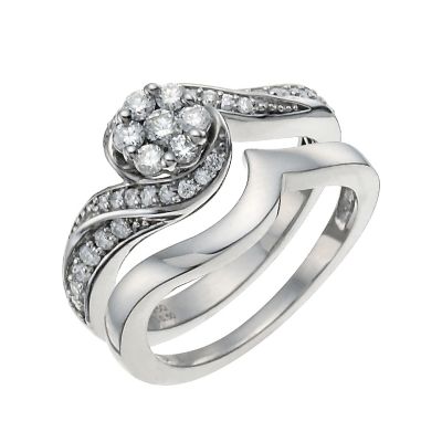 Palladium 1/2ct Diamond Bridal Set - Product number 9930493