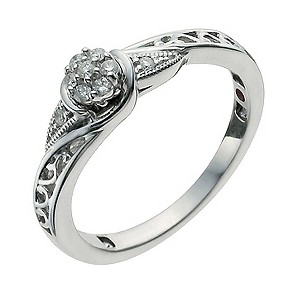 Cherished Argentium Silver Diamond RingCherished Argentium Silver Diamond Ring