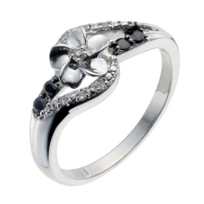 Forget Me Not Sterling Silver Sapphire  Diamond Ring - Product number ...