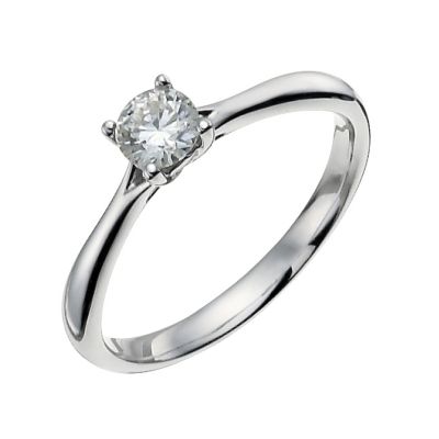 Forever 9ct White Gold 1/3 Carat Diamond Solitaire Ring