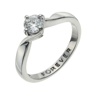 The Forever Diamond Palladium 950 1/2 Carat Diamond Ring