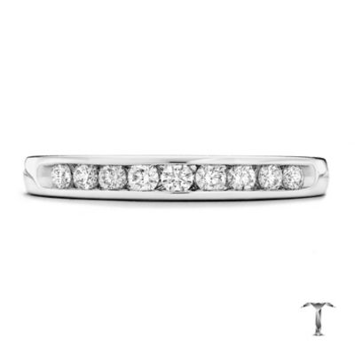Tolkowsky 18ct white gold 1/4 carat diamond band - Product number 9937013