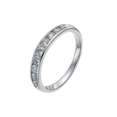 Tolkowsky 18ct white gold 1/2 carat diamond band ring - Product number 9937145