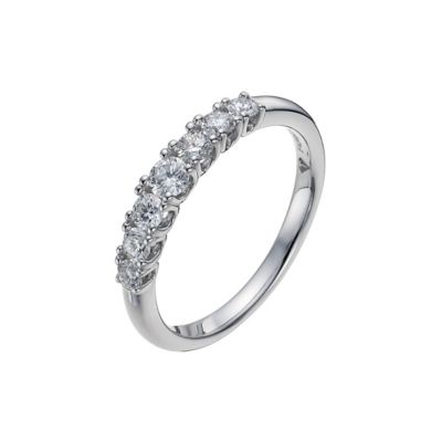 Tolkowsky 18ct white gold 1/2 carat 7 stone diamond ring - Product number 9937412