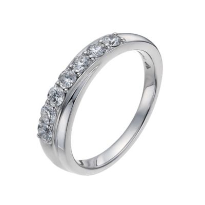 Tolkowsky 18ct white gold 1/2 carat diamond crossover ring - Product number 9937552
