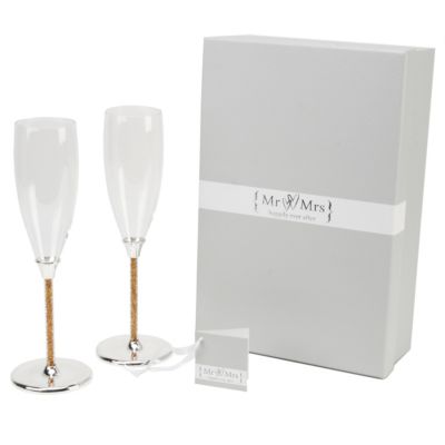 Special Memories Golden Crystal Stem Champagne Flutes - Product number 9937811