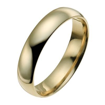14ct yellow gold 4mm extra heavy court ring - Product number 9940294