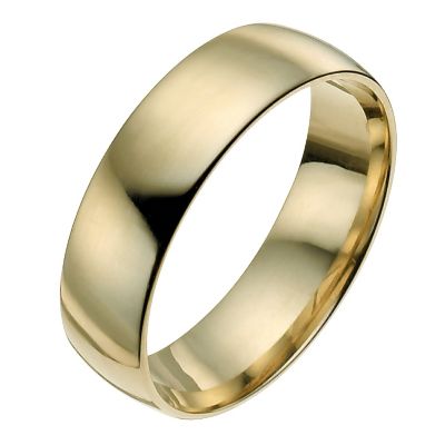 14ct yellow gold 6mm extra heavy court ring - Product number 9943242