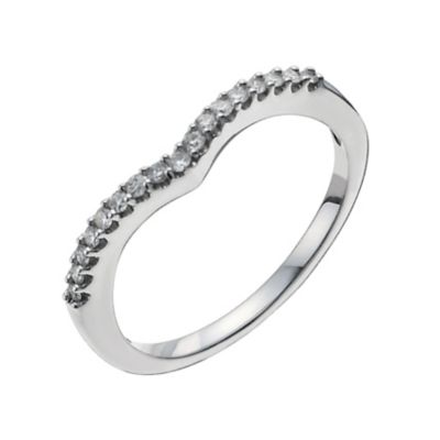 9ct white gold 15 point diamond shaped ring - Product number 9944923