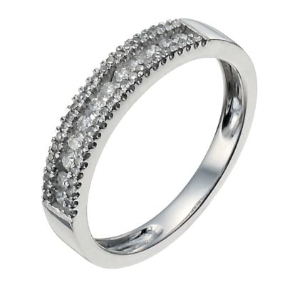 9ct white gold quarter carat diamond ring - Product number 9947213