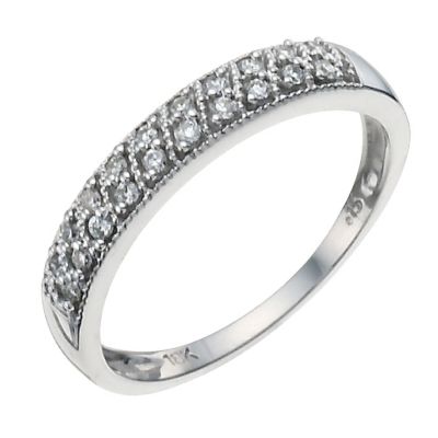 18ct white gold 15 point diamond vintage ring - Product number 9947485