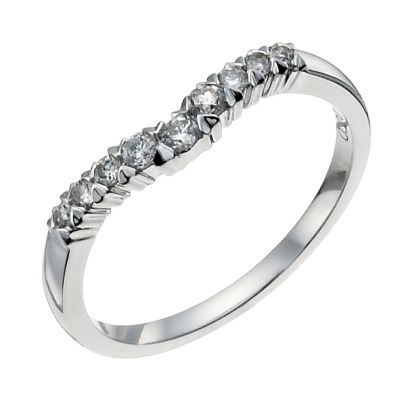 18ct white gold 1/5 carat shaped ring - Product number 9947884