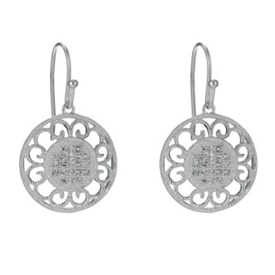 Sterling Silver and Cubic Zirconia Round