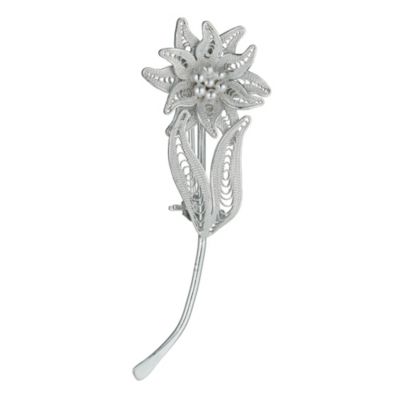 Sterling Silver Flower Brooch