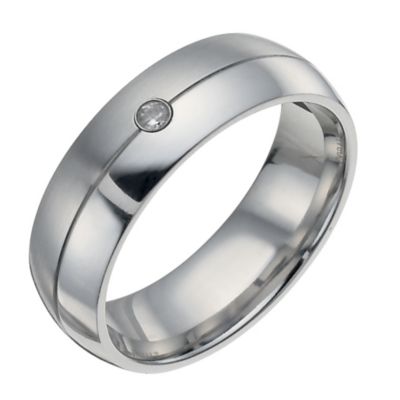 Cobalt 7mm groove matte & polished ring - Product number 9950192