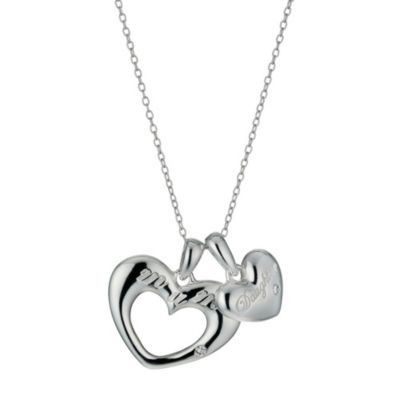 H Samuel Sterling Silver Mother Daughter Pendant Necklace