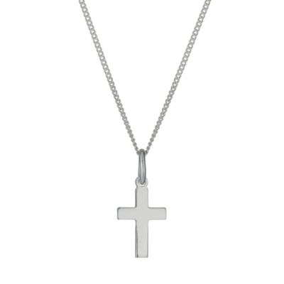 H Samuel Sterling Silver Mini Cross Pendant Necklace