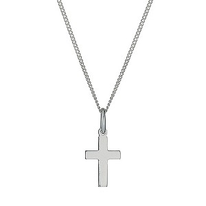 H Samuel Sterling Silver Mini Cross Pendant Necklace