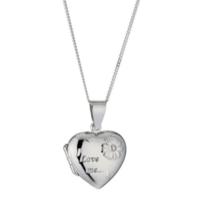 H Samuel Sterling Silver Love Me Locket