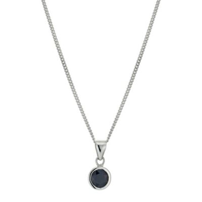 Viva Colour Sterling Silver and Sapphire Pendant Necklace