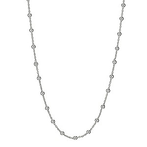 H Samuel Sterling Silver 18` Ball Necklace