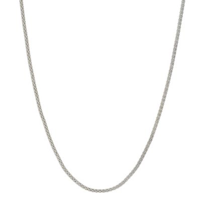 Sterling Silver 18` Popcorn Necklace