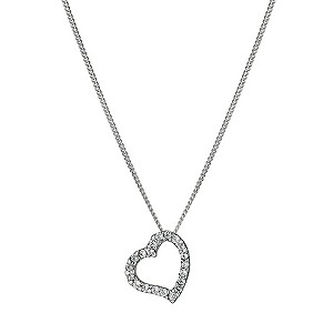 Sterling Silver & Cubic Zirconia Heart PendantSterling Silver & Cubic Zirconia Heart Pendant