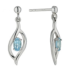 Sterling Silver and Blue Topaz Earrings