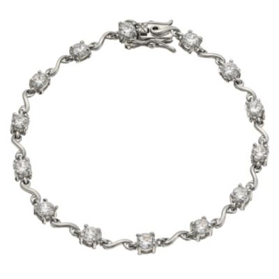 H Samuel Sterling Silver and Cubic Zirconia Bracelet